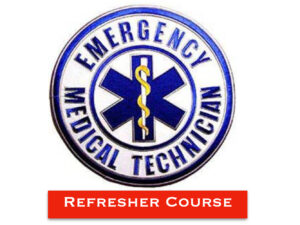 Emergency medical technician logo with a white background