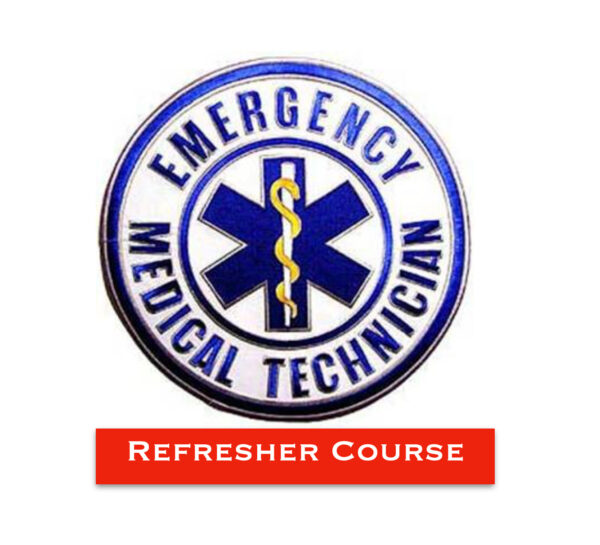 Emergency medical technician logo with a white background