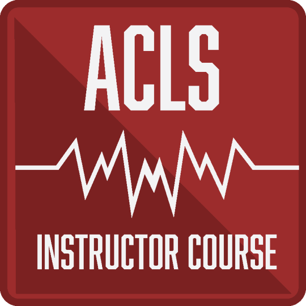 ACLS instructor course logo with a white background