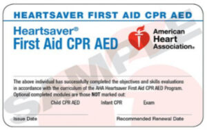 Heartsaver First Aid CPR AED on a white background