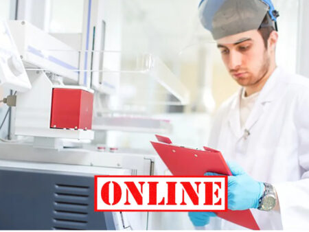 A digital banner with a medical worker holding a red file