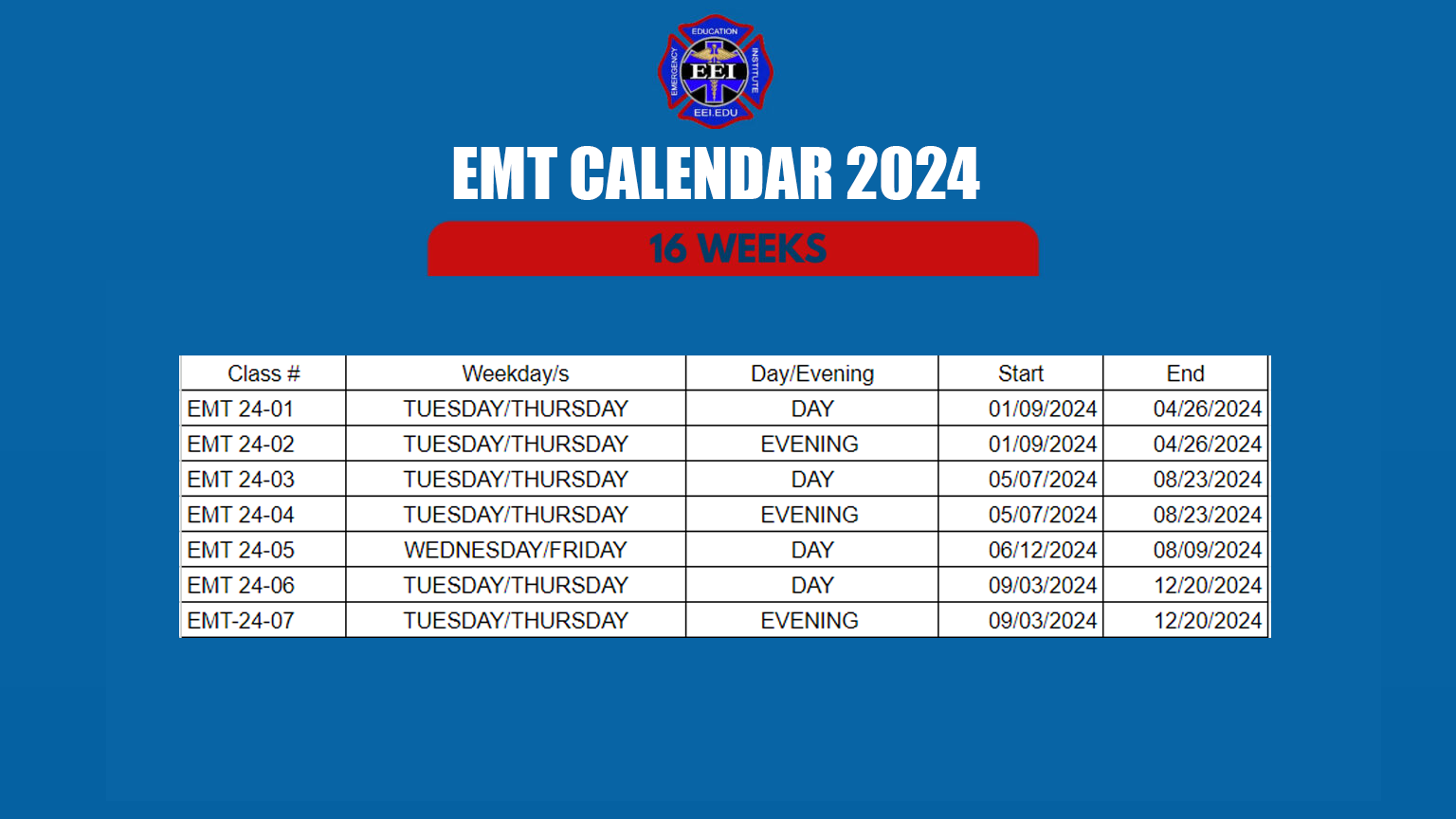 EMT Program - EMS Career Preparation Courses - eei
